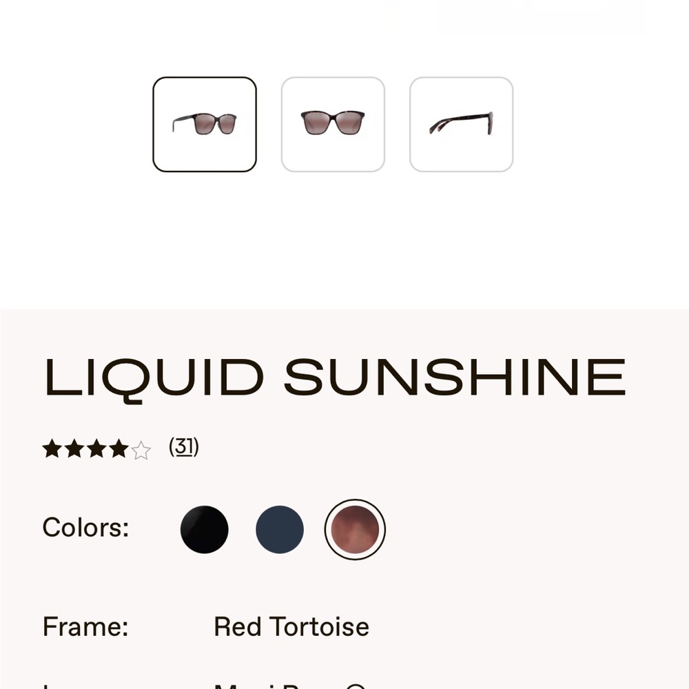Liquid Sunshine Red Tortoise Sunglasses